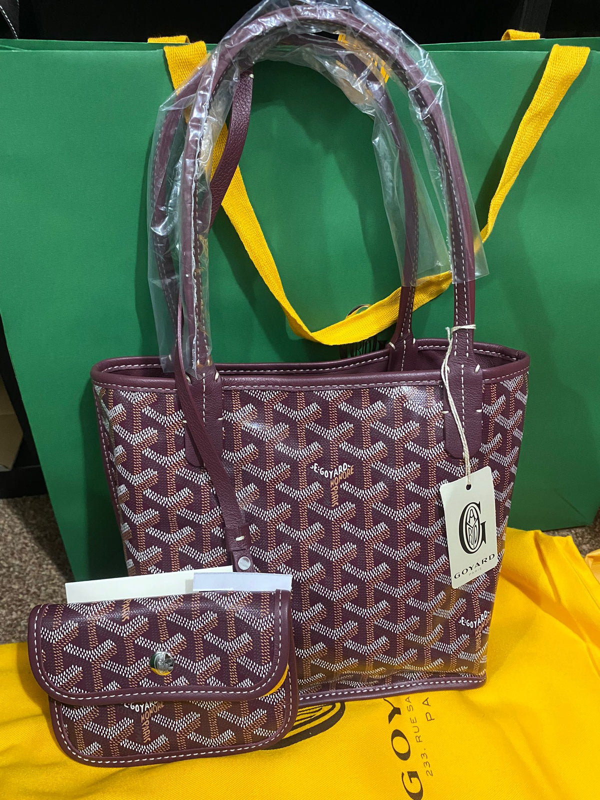 Check Out Our Exciting Line of Goyard Anjou Mini Bag (Burgundy