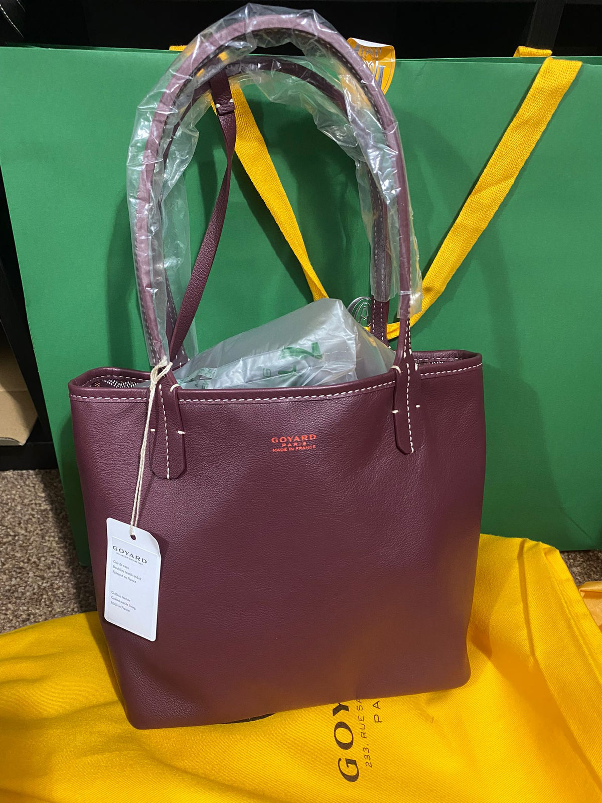 Goyard Mini Anjou Tote Bag In Chevroches Calfskin And Ine