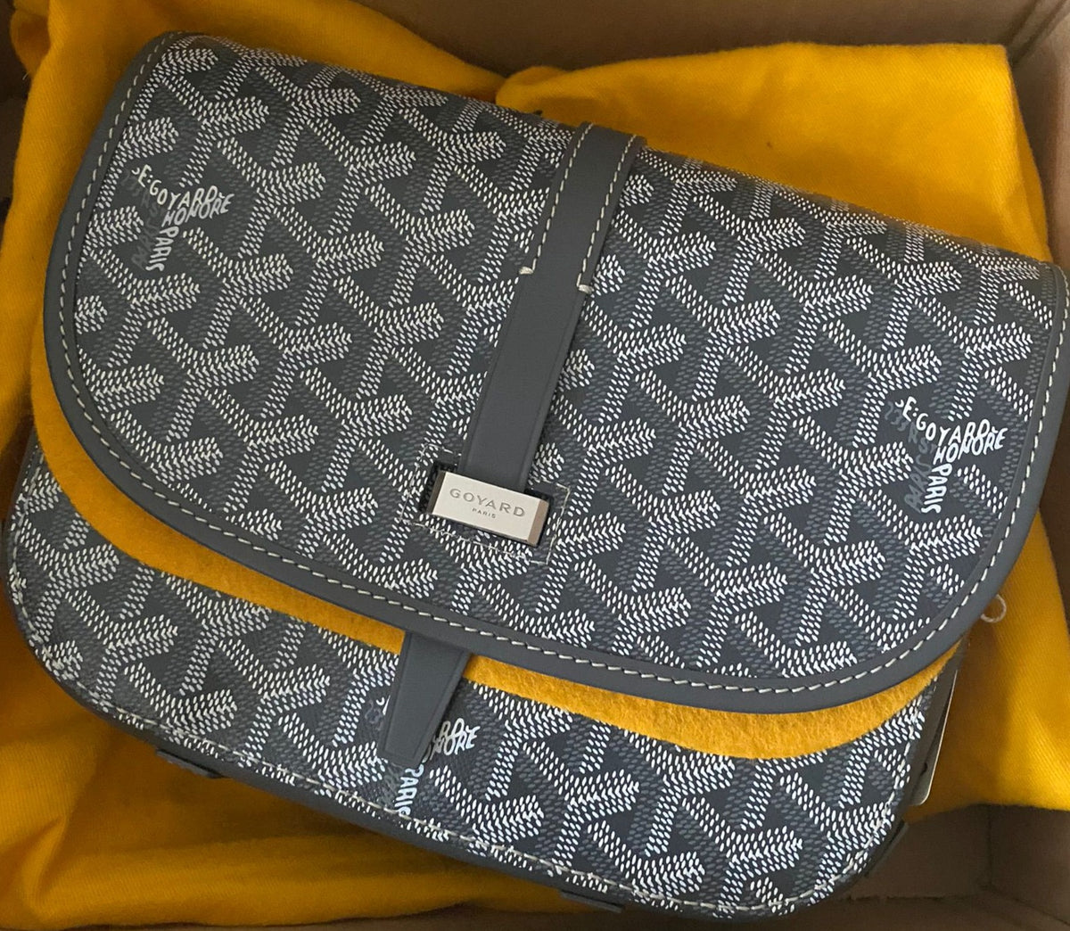 The Goyard Belvedere Crossbody Bag PM Grey Goyard 's Newest